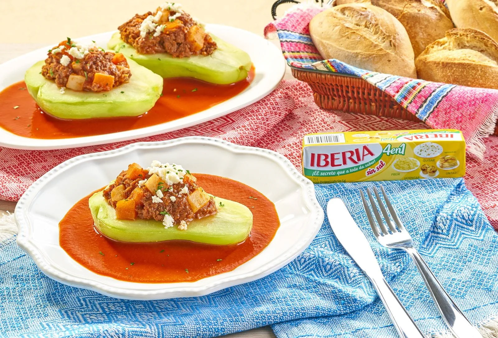 recipe image Chayotes rellenos de picadillo