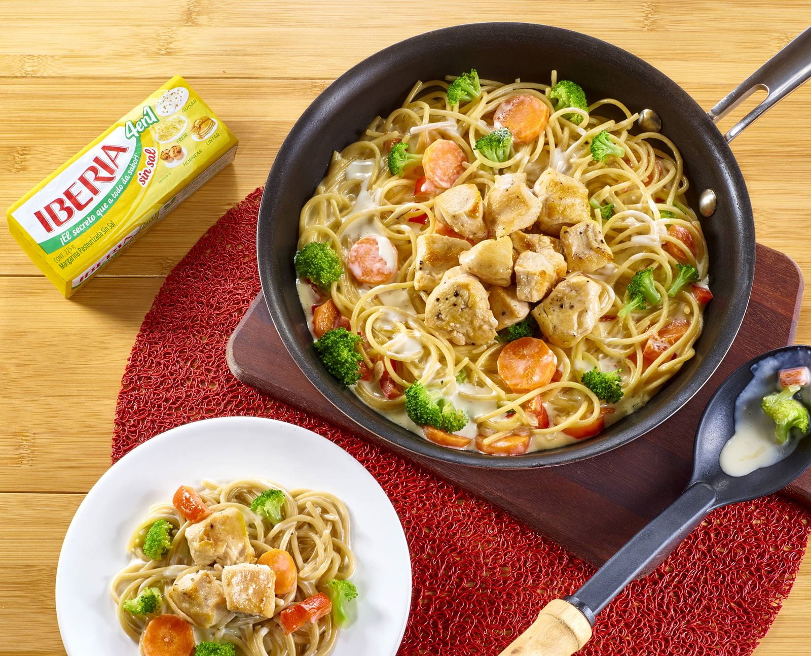 recipe image Estofado de pollo y pasta a la crema